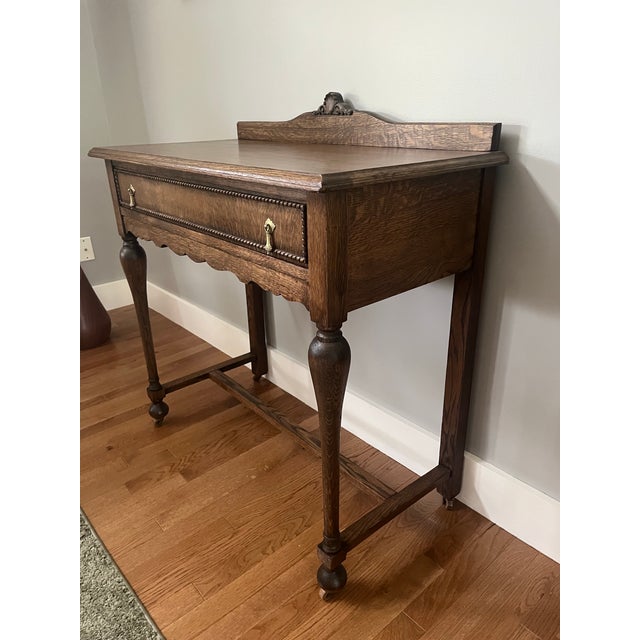 American 1900-1909 Solid OakDesk/Sideboard Easton Manufacturing For Sale - Image 3 of 7