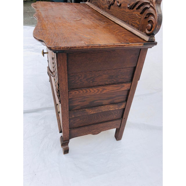 Antique Oak Dresser/Mirror Geo. Flint Furniture Hartford Chairish