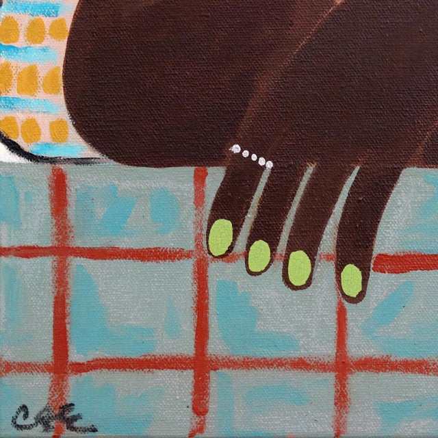 Soliloquy in Bloom - Colorful Abstract Feminine Figurative Original Artwork by Courtney Simone For Sale - Image 4 of 9