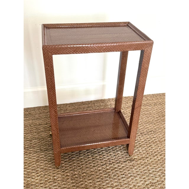 Karl Springer Snakeskin Telephone Table For Sale - Image 9 of 12