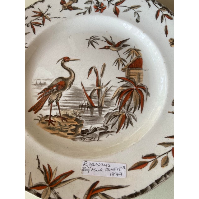 1877 Aesthetic Movement Ridgways Indus Plate For Sale - Image 9 of 10