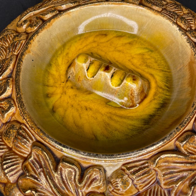 Mid Century Gold Acorn California Original Ceramic Ashtray For Sale In Columbia, SC - Image 6 of 11