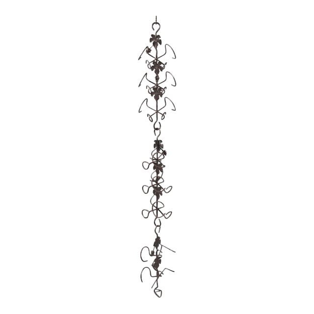 A Striking Architectural Vine Design, Evoking the Feeling of Climbing Through Sunlit Grape Fields – 92" Custom Wrought Iron For Sale