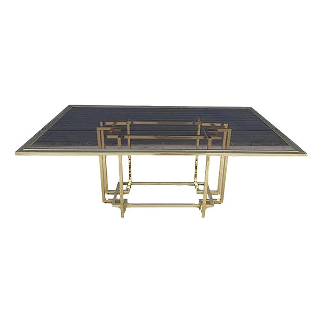 Maison Jensen Style Brass Dining Table from Belgo Chrom / Dewulf Selection, 1983 For Sale