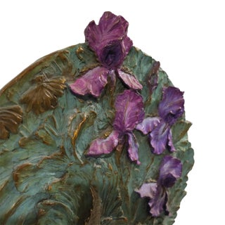 William Sharles Original Bronze Sculpture Lily Pad With Alligator For Sale