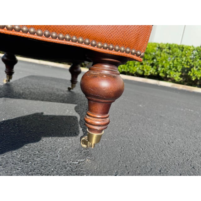 Metal Lillian August Tufted Cocktail Ottoman For Sale - Image 7 of 8