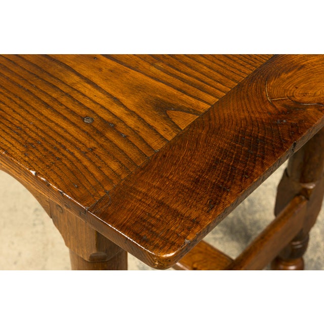 Wood Late 19th Century French Provincial Oak Farmhouse Table For Sale - Image 7 of 18
