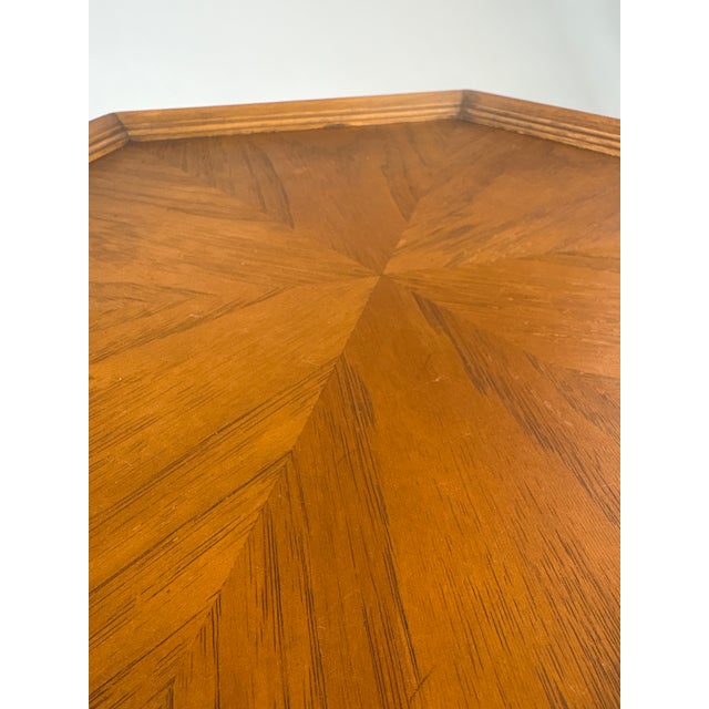 1960s Mid-Century Drexel "Esperanto" Pecan Hexagonal Side Tables - A Pair For Sale - Image 6 of 11