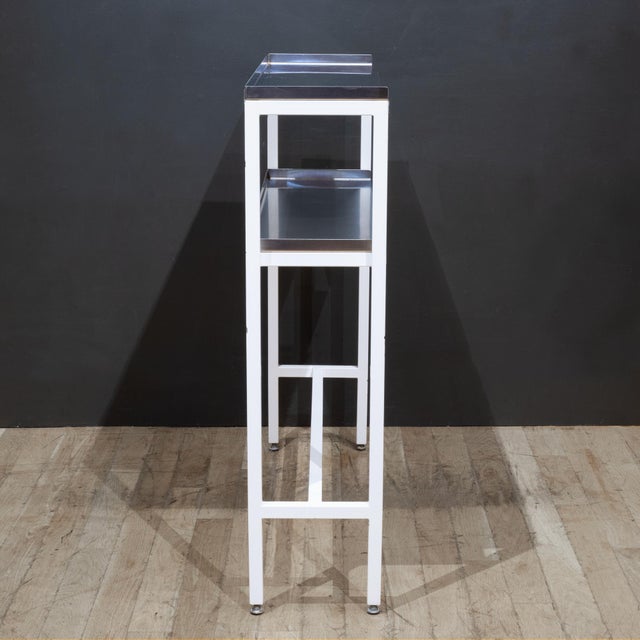 Mid 20th Century Vintage Metal Hospital Table c.1950 For Sale - Image 5 of 8