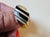Black Two Stripes Black Onyx Men's Ring 14 Karat Yellow Gold, Size 11, UNISEX For Sale - Image 8 of 18