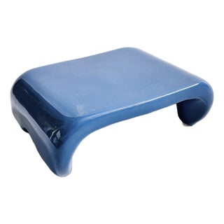 Haeger Blue Ceramic Pedestal For Sale