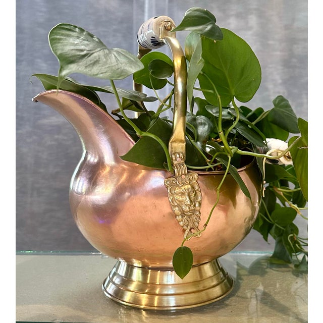 This is for a Vintage Brass and Copper Coal Scuttle Bucket which is perfect for holding kindling, to newspapers to a...