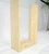 Travertine Sculptural Low Profile U Shape Base Glass Top Console Table MINT For Sale - Image 12 of 14