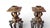 This is a rare pair of Chaim Hendin bronze brutalist Jewish Judaica ceremonial candlesticks on base platform, c1970s....