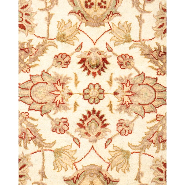 Traditional Eclectic, One-of-a-Kind Hand-Knotted Area Rug - Ivory, 4' 2" x 6' 3" For Sale - Image 3 of 8