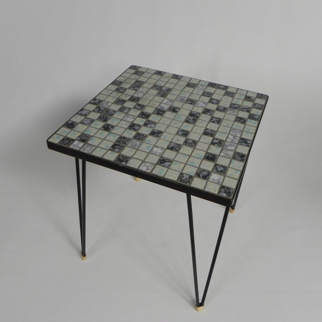 Side Table with Mini Tiles, 1950s For Sale - Image 6 of 12