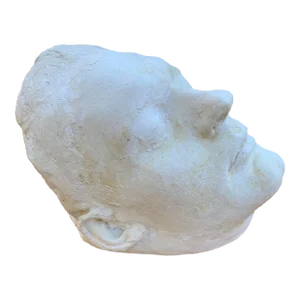 Art Deco Plaster Sculpture of Male Face Life Casting