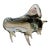 1980s Modern Gray and Black Murano Glass Bull by Vincenzo Nason For Sale