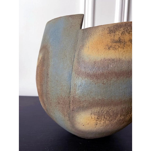 Contemporary Late 20th Century Ceramic Vessel Vase by British Studio Potter John Ward For Sale - Image 3 of 13