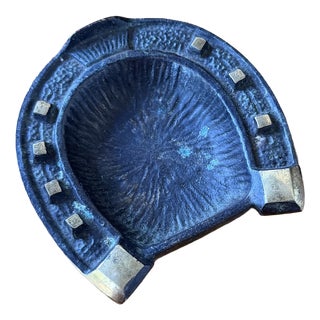 Brutalist Horseshoe Ashtray in Bronze, 1950s For Sale