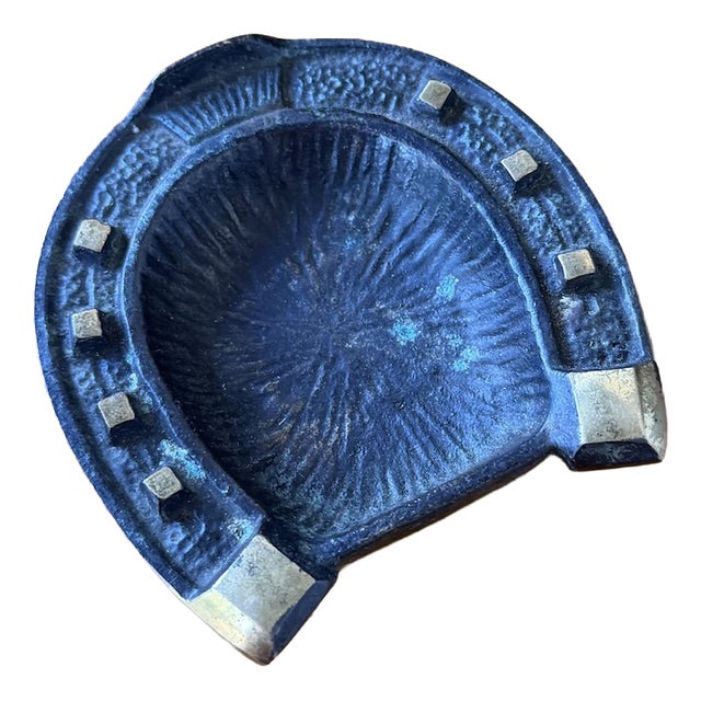 Brutalist Horseshoe Ashtray in Bronze, 1950s For Sale