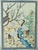 1990s Blossoms and Cranes in Harmony Gouache Painting on Old Silk"32x44 Inches " For Sale - Image 10 of 10