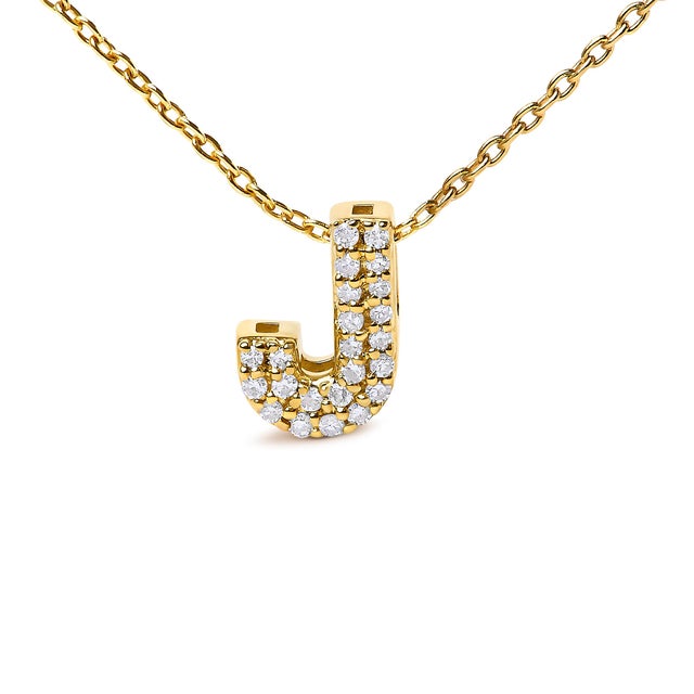 Elegance meets personalized charm in this exquisite pendant, meticulously crafted from radiant 10K yellow gold enhances...