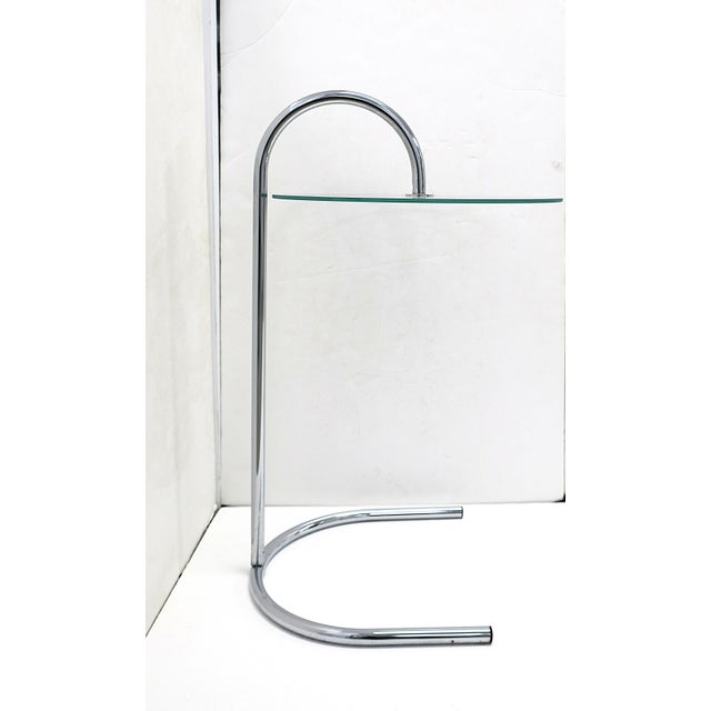 Chrome and Glass Side Drinks Table Tord Björklund, Circa 1970s 1980s For Sale - Image 9 of 12