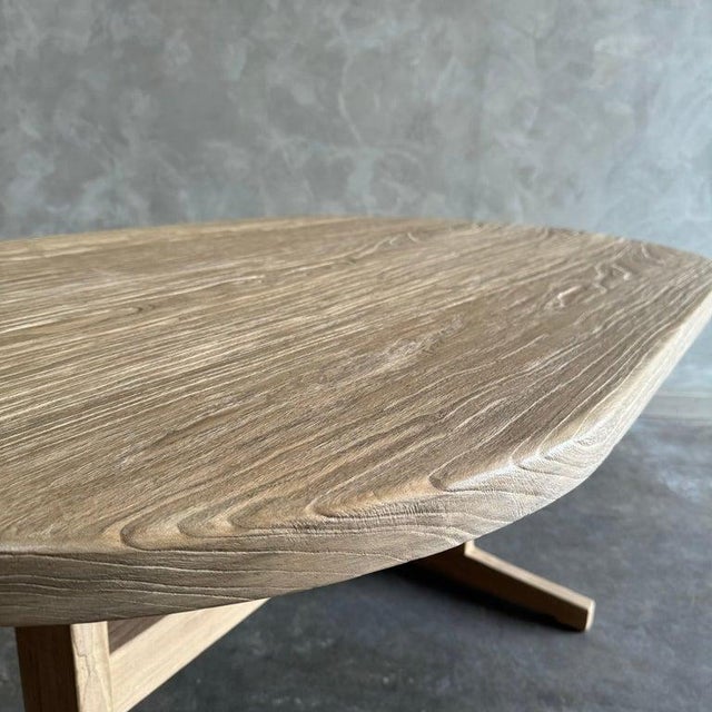 Brown Tami Oval Dining Table For Sale - Image 8 of 9