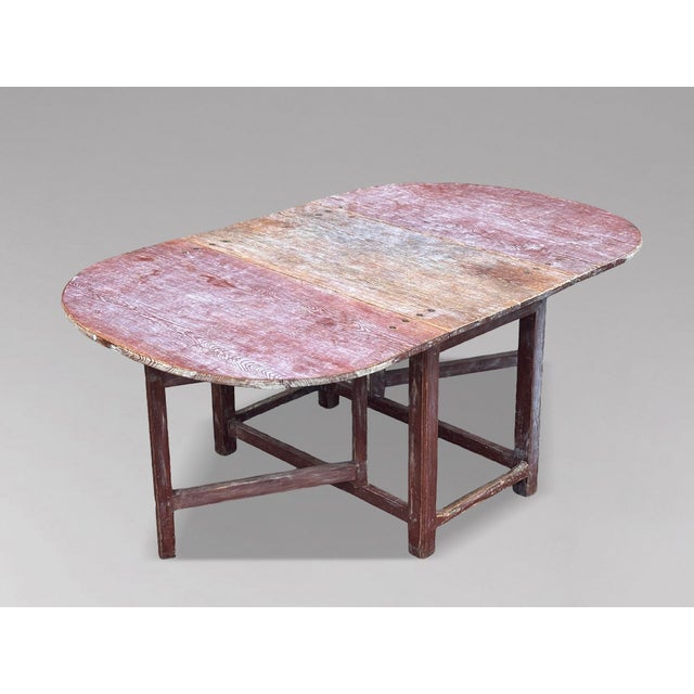 19th Century Swedish Painted Drop-Leaf Dining Table, 1810 For Sale - Image 13 of 13