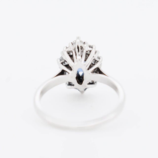 1970s 1970s Gold Sapphire Diamond Ring, Size For Sale - Image 5 of 5