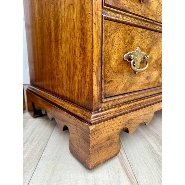 Pair of Fruit Wood Burled Nightstands For Sale - Image 9 of 18