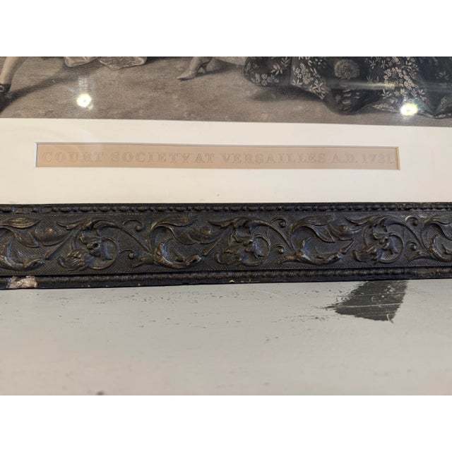 Antique 19th Century Engraving “The Declaration of Love” After Jean François De Troy, C. 1890, Large Framed Romantic Scene [Mc] For Sale - Image 4 of 8