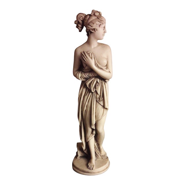 19th Century Italian Carrara Marble Figure of Venus Italica After Antonio Canova – Neoclassical Reduction. For Sale