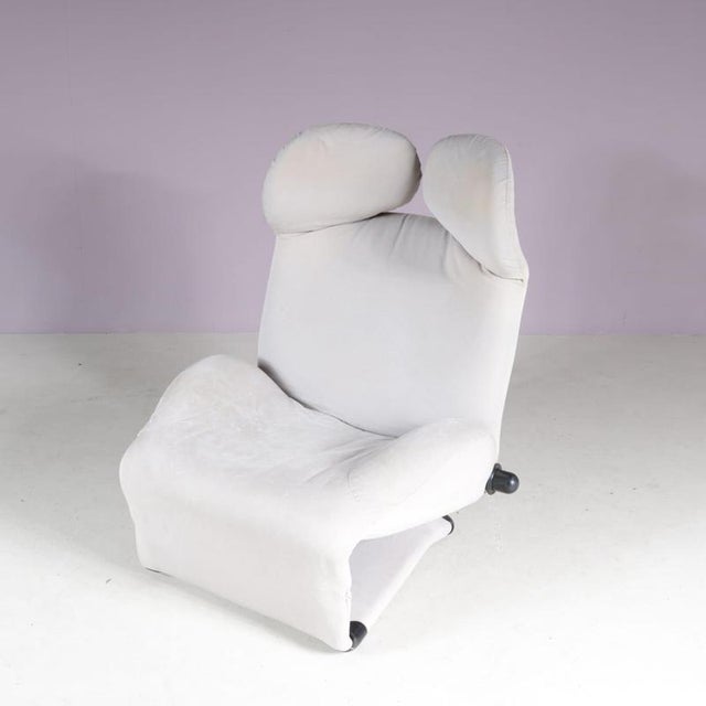 Metal Wink Chair by Toshiyuki Kita for Cassina, Italy, 1980s For Sale - Image 7 of 16
