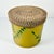 1990s Vintage Coastal Boho Chic Wicker Lidded Bamboo Leaf Motif Storage Box, Medium For Sale - Image 4 of 10