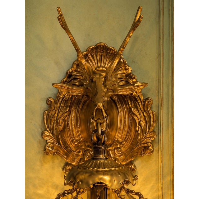 Late 20c French Louis XVI Gilt Bronze Sconces Wall Lamps - Pair For Sale - Image 9 of 16