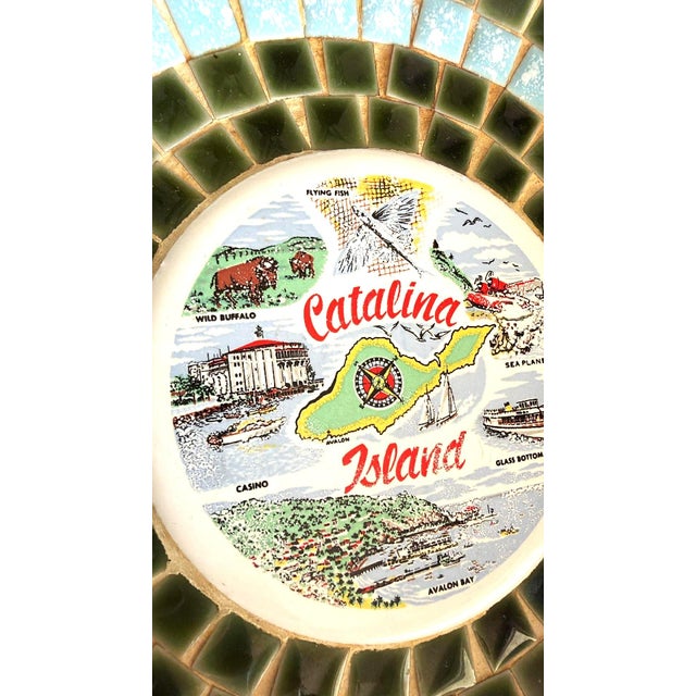 Vintage MCM Souvenir Tiled Plate Catalina Island For Sale - Image 4 of 6