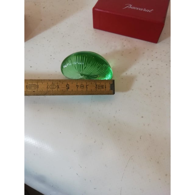 Green Baccarat Crystal Nautilus Shell, France, 1980s For Sale - Image 8 of 9