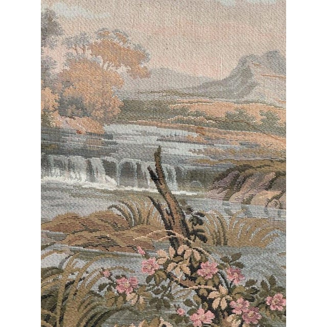 Vintage French Jacquard Tapestry with Gallant Meeting by Jules Pansu, 1970s For Sale - Image 18 of 18