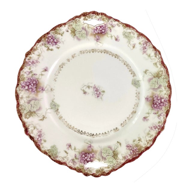 Early 20th Century Bavarian Maimaison Porcelain Platter/Plate For Sale
