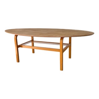 Oval Coffee Table Beech by Aalto for Ikea, 1980 For Sale
