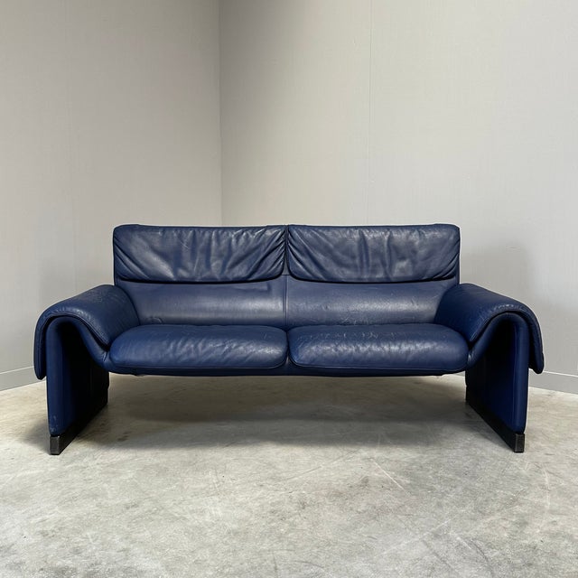Vintage DS2011 Sofa in Blue Leather from de Sede, 1990s For Sale - Image 12 of 12