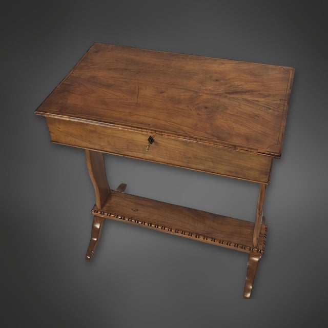 Biedermeier Sewing Table in Cherrywood, 1825 For Sale - Image 3 of 10