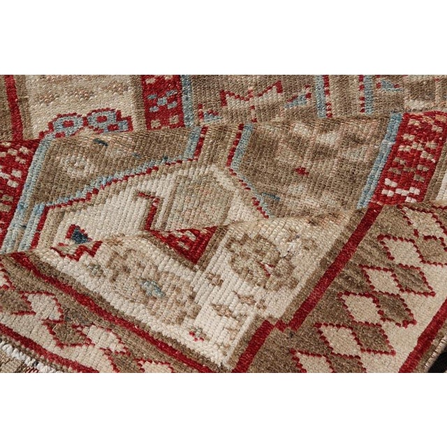 Persian Hand Knotted Antique Serab Runner in Tribal Design With Medallions 3'0 X 8'10 For Sale - Image 11 of 12