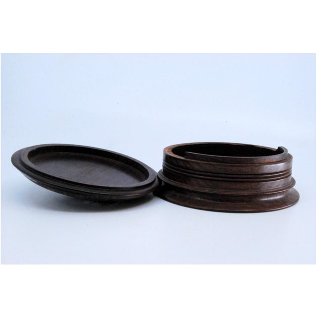 Silver Rosewood Jewelry Box with Rose Silver Embossed Lid For Sale - Image 8 of 11