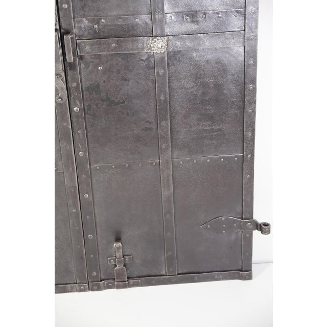 Antique Iron Clad Double Doors, 1800s For Sale - Image 6 of 18