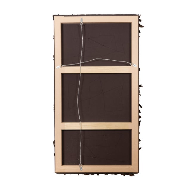 Mid-Century Modern Sueded Leather Wall Hanging, 1950's For Sale - Image 3 of 4