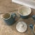 Vintage Mid-Century Modern Sky Blue Coffee Set- 8 Pieces For Sale In West Palm - Image 6 of 11