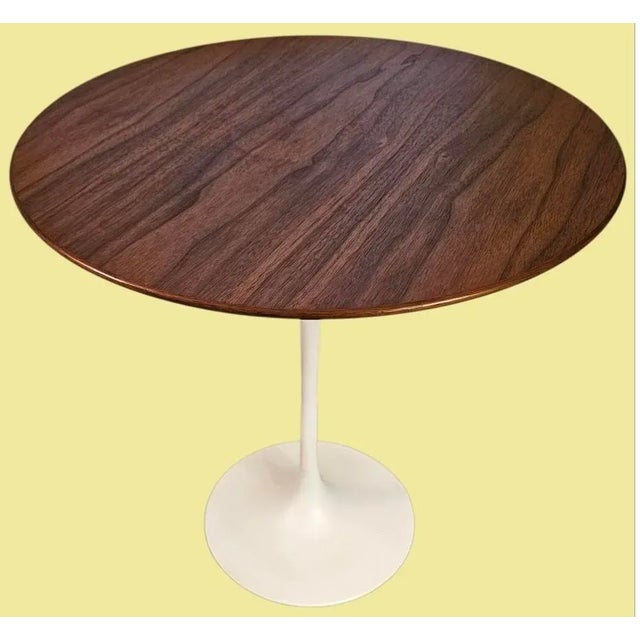 Knoll Mid 20th Century Knoll Saarinen Tulip Black Walnut Side Table For Sale - Image 4 of 13